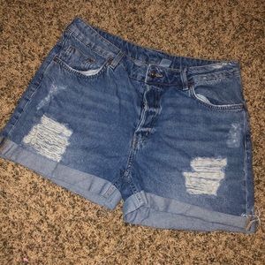 H&M Distressed Denim Shorts